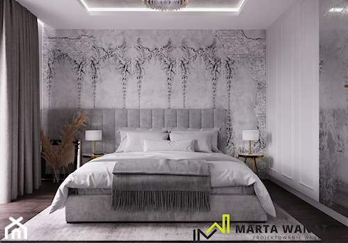 Współczesna elegancja - Sypialnia, styl nowoczesny - zdjęcie od Marta Wanat Projektowanie wnętrz