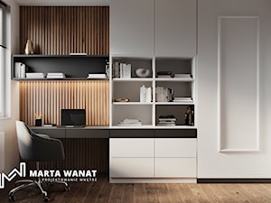 Apartament w stylu Glamour - Biuro, styl glamour - zdjęcie od Marta Wanat Projektowanie wnętrz