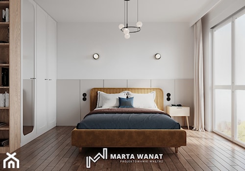 Modernistyczny minimalizm - Sypialnia, styl minimalistyczny - zdjęcie od Marta Wanat Projektowanie wnętrz