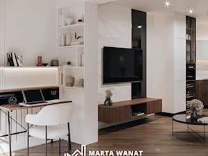 Eleganckie mieszkanie na wynajem - Salon, styl glamour - zdjęcie od Marta Wanat Projektowanie wnętrz