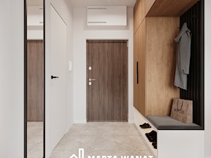 Mieszkanie w Szczecinie - Hol / przedpokój, styl nowoczesny - zdjęcie od Marta Wanat Projektowanie wnętrz