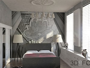 Łódź_Mieszkanie w kamienicy 95m2 - Sypialnia, styl glamour - zdjęcie od 3DeFORMA