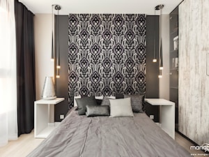 MIESZKANIE - 52 M2 - BAJECZNA - KRAKÓW - Średnia biała sypialnia, styl glamour - zdjęcie od MANGO STUDIO - projekty wnętrz & wykonawstwo "POD KLUCZ" - ZASTĘPSTWO INWESTORSKIE - projekty wnętrz HoReCa - konsultacje