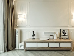 APARTAMENT STYLOWY BIG - Średni biały salon, styl tradycyjny - zdjęcie od MANGO STUDIO - projekty wnętrz & wykonawstwo "POD KLUCZ" - ZASTĘPSTWO INWESTORSKIE - projekty wnętrz HoReCa - konsultacje