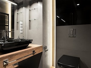 MIESZKANIE - 52 M2 - BAJECZNA - KRAKÓW - Mała na poddaszu bez okna łazienka, styl glamour - zdjęcie od MANGO STUDIO - projekty wnętrz & wykonawstwo "POD KLUCZ" - ZASTĘPSTWO INWESTORSKIE - projekty wnętrz HoReCa - konsultacje
