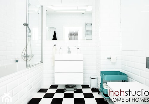Grafiki na Woli! - Mała bez okna łazienka, styl nowoczesny - zdjęcie od HoH studio