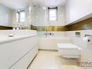 kontrastowy zestaw! - Średnia łazienka z oknem, styl nowoczesny - zdjęcie od HoH studio