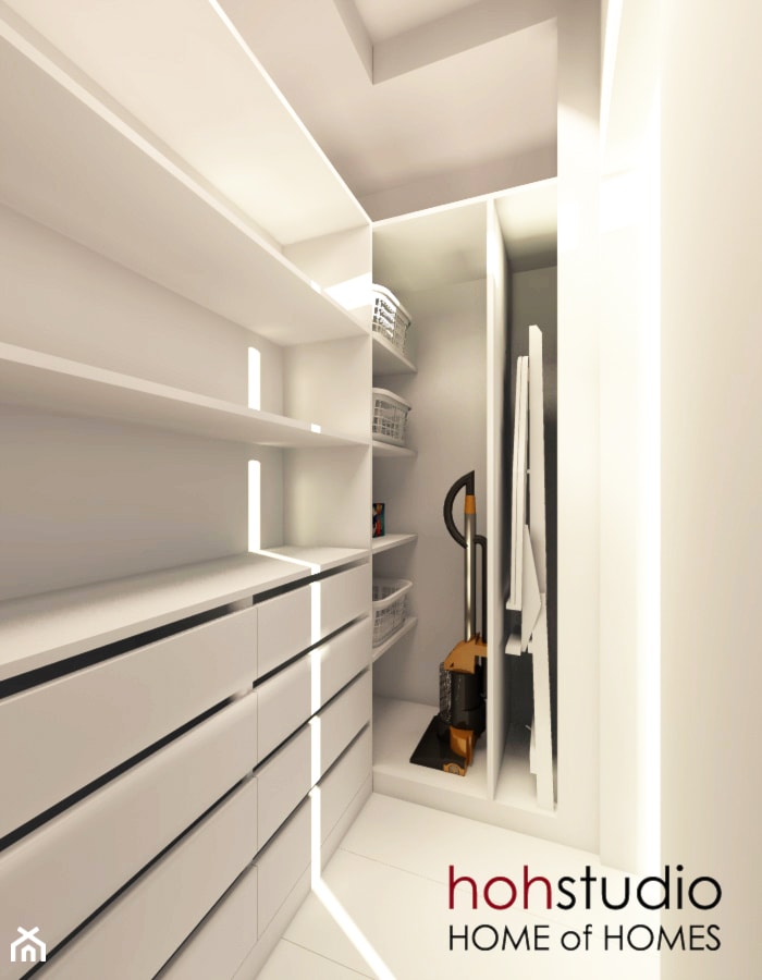 mini garderoba z miejscem na sprzęty gospodarcze - zdjęcie od HoH studio - Homebook