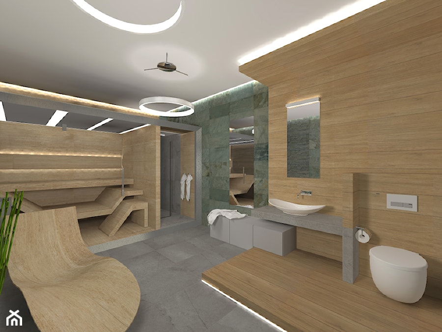 łazienka z sauną - zdjęcie od evarte