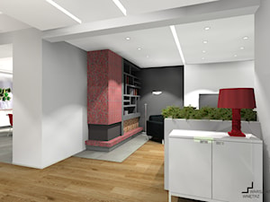 Cześć dzienna domu dla młodego małżeństwa (wizualizacje 3D) - Salon, styl nowoczesny - zdjęcie od Warsztat Wnętrz