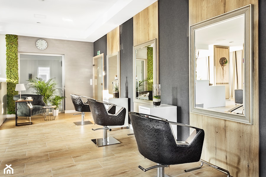 Salon fryzjerski - Wnętrza publiczne, styl nowoczesny - zdjęcie od fajnyprojekt