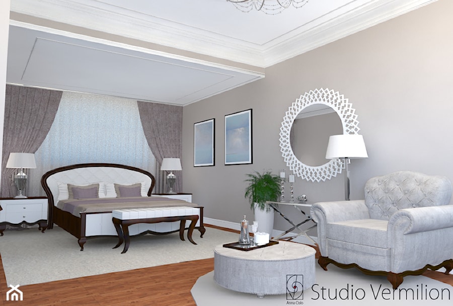 Rezydencja w klasycznym stylu - Sypialnia, styl tradycyjny - zdjęcie od Studio Vermilion Anna Cisło