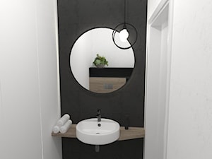 toaleta z ukrytą pralnią - zdjęcie od Pracownia Projektowa ALEKSANDRA JARCO