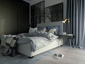 Duża szara sypialnia, styl nowoczesny - zdjęcie od ZEN Interiors