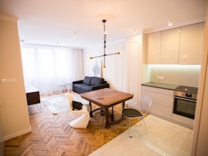 Metamorfoza mieszkania - Średni salon z kuchnią z jadalnią - zdjęcie od ZEN Interiors