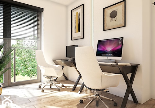 Małe białe biuro, styl tradycyjny - zdjęcie od ZEN Interiors