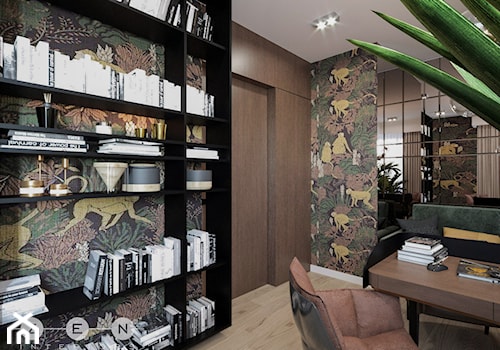 METAMORFOZA / WYSZKÓW - Średnie w osobnym pomieszczeniu brązowe biuro, styl glamour - zdjęcie od ZEN Interiors