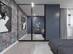 DOM / MSZCZONÓW - Średnia czarna szara sypialnia, styl nowoczesny - zdjęcie od ZEN Interiors