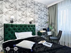 MIESZKANIE / WŁOCHY, WARSZAWA - Mała biała szara z biurkiem sypialnia, styl nowoczesny - zdjęcie od ZEN Interiors