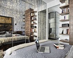 MIESZKANIE INDUSTRIALNE / WARSZAWA - Średnia biała sypialnia, styl industrialny - zdjęcie od ZEN Interiors - Homebook