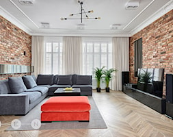 MIESZKANIE W PŁOCKU - Duży biały salon, styl nowoczesny - zdjęcie od ZEN Interiors - Homebook