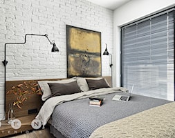 MIESZKANIE INDUSTRIALNE / WARSZAWA - Mała biała sypialnia, styl industrialny - zdjęcie od ZEN Interiors - Homebook
