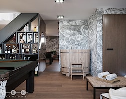 METAMORFOZA / WYSZKÓW - Średni szary salon z barkiem, styl glamour - zdjęcie od ZEN Interiors - Homebook
