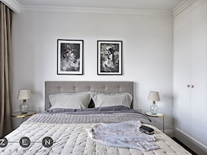 MIESZKANIE / ŻOLIBORZ - Mała szara sypialnia, styl nowoczesny - zdjęcie od ZEN Interiors
