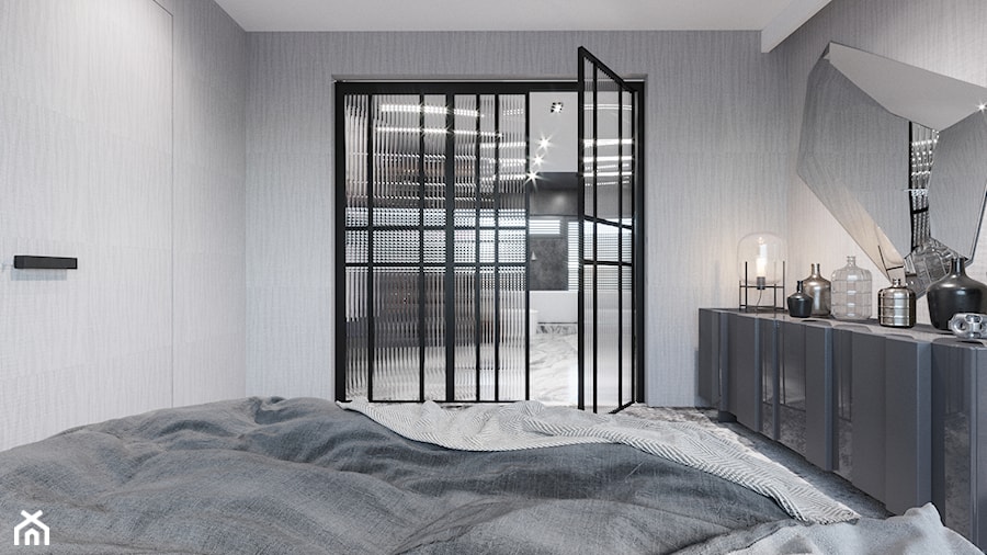 DOM / MSZCZONÓW - Średnia sypialnia z łazienką, styl nowoczesny - zdjęcie od ZEN Interiors