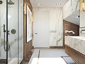 ZEN | Elegancki dom - Średnia na poddaszu bez okna łazienka, styl nowoczesny - zdjęcie od ZEN Interiors