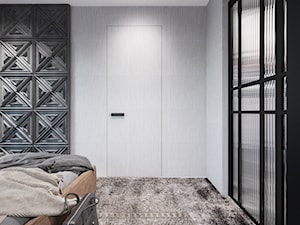DOM / MSZCZONÓW - Średnia czarna szara z biurkiem sypialnia, styl nowoczesny - zdjęcie od ZEN Interiors