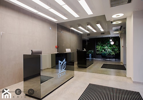 ZEN | HOL - Duże białe szare biuro, styl nowoczesny - zdjęcie od ZEN Interiors