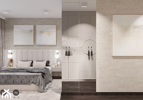 DOM / MAGDALENKA - Średnia szara sypialnia, styl glamour - zdjęcie od ZEN Interiors