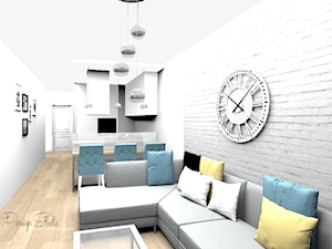 55m2 - mieszkanie w stylu nowoczesnym - salon - projekt2 - zdjęcie od PersignStudio - spersonalizowane projekty wnętrz