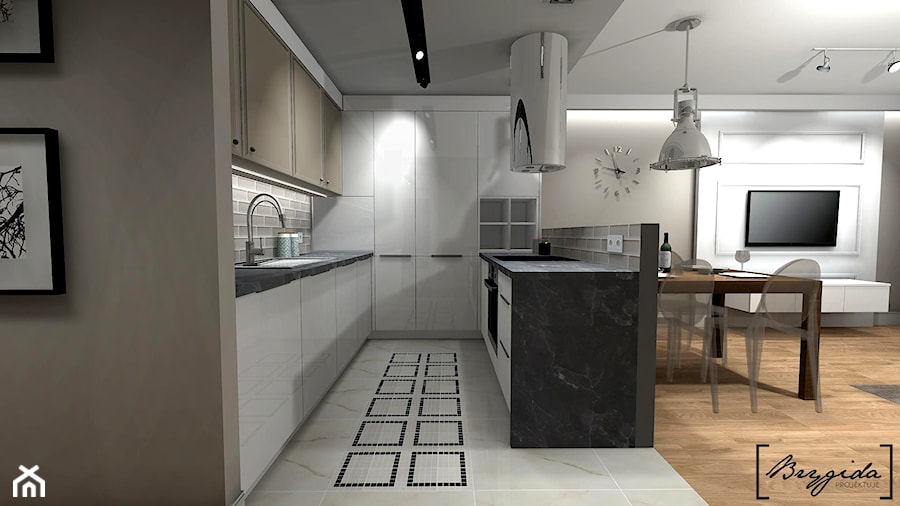 Mieszkanie w stylu klasycznym z elementami nowoczesnego designu - Kuchnia, styl tradycyjny - zdjęcie od Brygida Projektuje