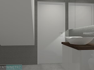 Projekt DOMU JEDNORODZINNEGO ORAZ ZDJĘCIA Z JEGO REALIZACJI - Mała na poddaszu bez okna z lustrem łazienka - zdjęcie od WARSZTAT WNĘTRZ