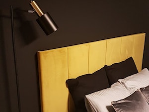 # 0006 - Czarna sypialnia, styl nowoczesny - zdjęcie od WARSZTAT WNĘTRZ