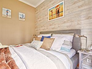 Apartament Błonia Hamptons - Mała beżowa sypialnia - zdjęcie od DreamHouse