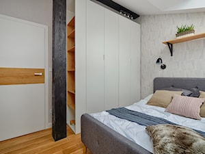 Skandynawia naszymi oczami - Mała szara sypialnia, styl skandynawski - zdjęcie od DreamHouse