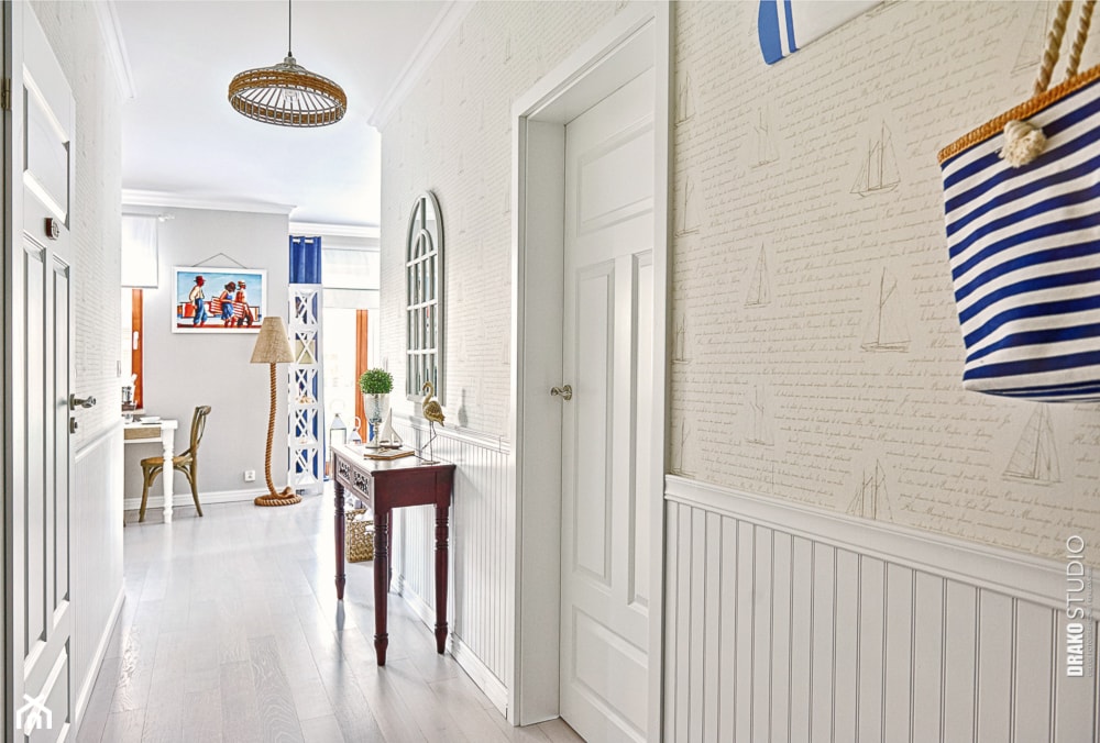 Apartament Błonia Hamptons - Średni beżowy hol / przedpokój - zdjęcie od DreamHouse - Homebook