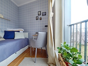 Skandynawia naszymi oczami - Mały niebieski pokój dziecka dla nastolatka dla chłopca dla dziewczynki, styl skandynawski - zdjęcie od DreamHouse