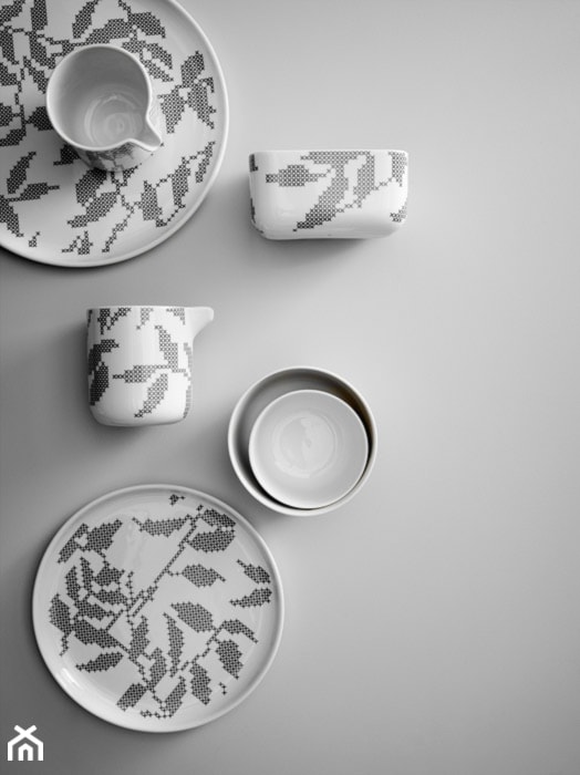 Porcelana Grey Stitches i Grey Leaves od Menu w FF! - zdjęcie od Fabryka Form