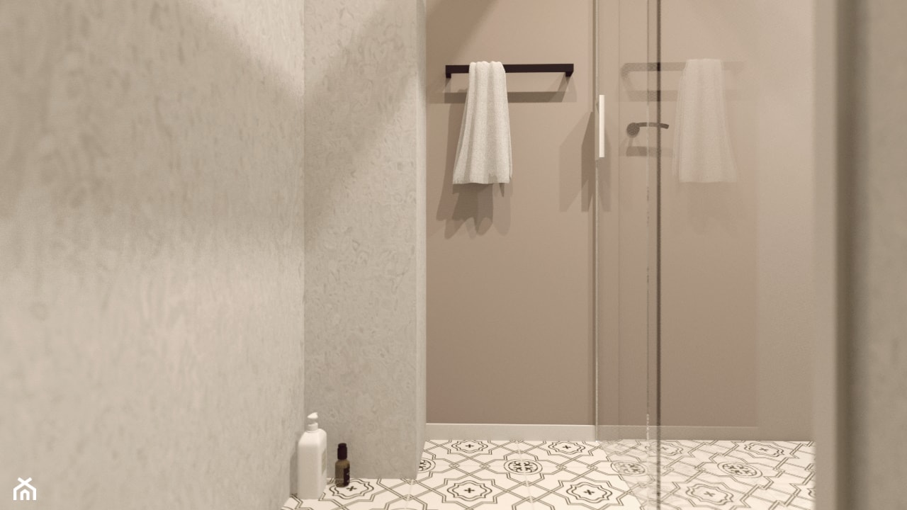 Mała łazienka z dużym prysznicem - zdjęcie od BE. design studio - Homebook