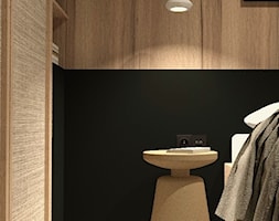 Sypialnia z drewnianą ścianą - zdjęcie od BE. design studio - Homebook