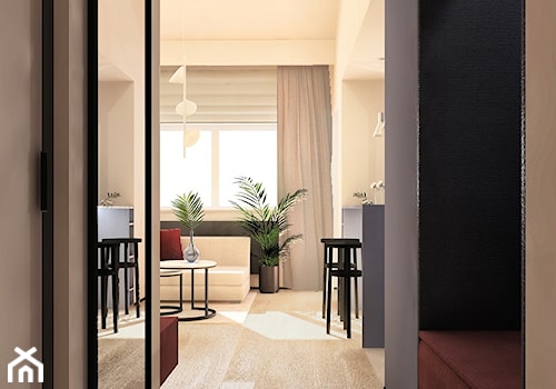 Mieszkanie z antresolą - Hol / przedpokój, styl nowoczesny - zdjęcie od BscProjekt