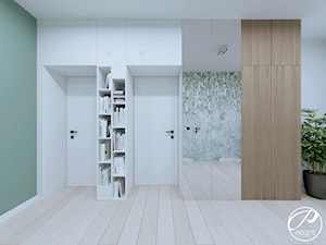 Nowoczesny dom w odcieniach zieleni - Hol / przedpokój, styl nowoczesny - zdjęcie od Progetti Architektura