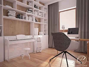 Apartament dla rodziny - Średnie białe biuro, styl nowoczesny - zdjęcie od Progetti Architektura