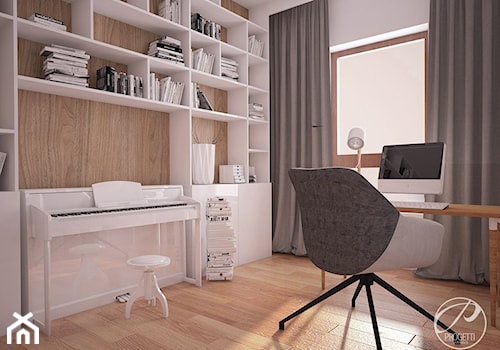 Apartament dla rodziny - Średnie białe biuro, styl nowoczesny - zdjęcie od Progetti Architektura