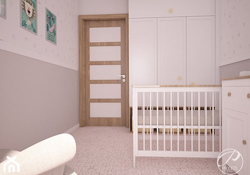 Apartament dla rodziny - Mały biały szary pokój dziecka dla niemowlaka dla chłopca dla dziewczynki, styl nowoczesny - zdjęcie od Progetti Architektura