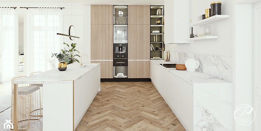 Apartament w zabytkowej kamienicy - Kuchnia, styl nowoczesny - zdjęcie od Progetti Architektura